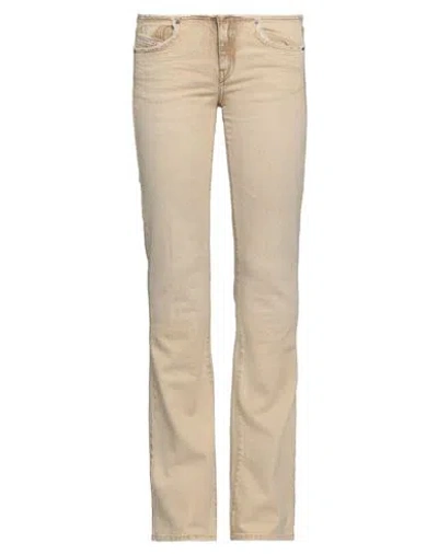 Diesel Woman Jeans Yellow Size 28 Cotton, Elastane