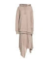 Diesel Woman Midi Dress Beige Size M Cotton, Elastane, Viscose