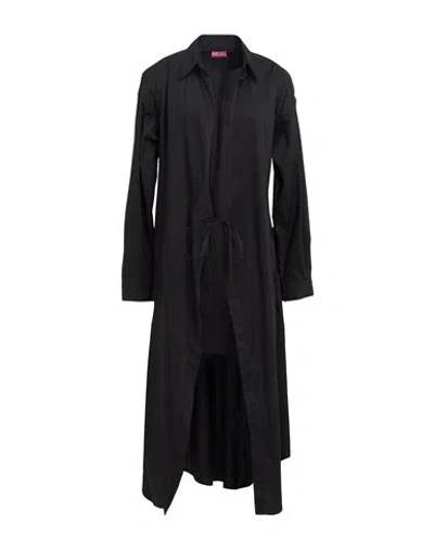 Diesel Woman Midi Dress Black Size 10 Cotton, Polyamide, Elastane