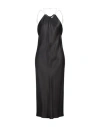 Diesel Woman Midi Dress Black Size 10 Viscose In Black