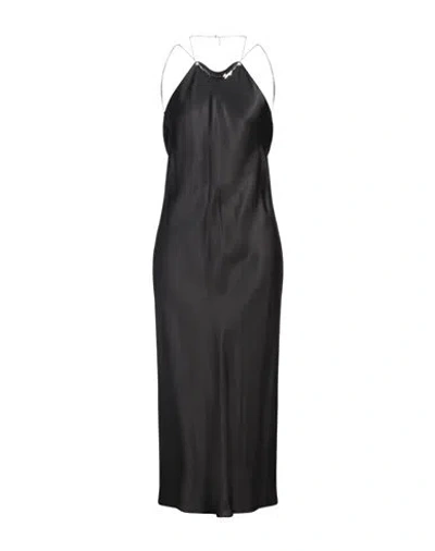 Diesel Woman Midi Dress Black Size 10 Viscose