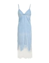 Diesel Woman Midi Dress Blue Size S Cotton, Lyocell, Modal In Blue