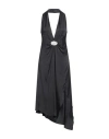 Diesel Woman Midi Dress Charcoal Size 10 Cupro, Modal In Grey