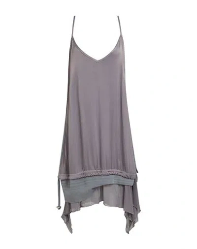 Diesel Woman Midi Dress Grey Size L Viscose
