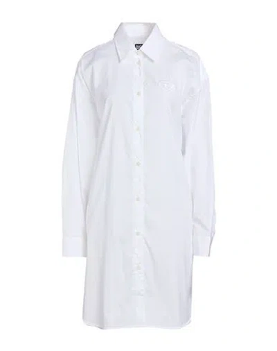 Diesel Woman Midi Dress White Size Xs Cotton