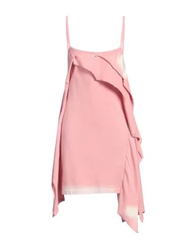 Diesel Woman Mini Dress Antique Rose Size M Cotton In Pink