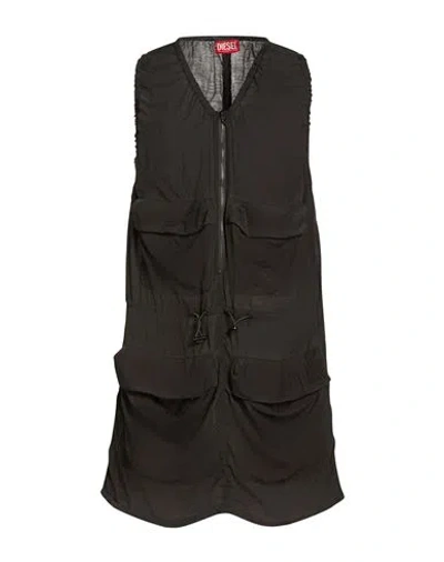Diesel Woman Mini Dress Black Size 10 Rayon, Nylon