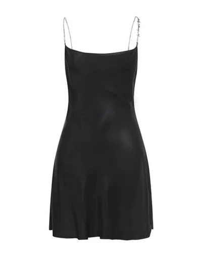 Diesel Woman Mini Dress Black Size 4 Polyester, Steel