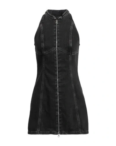 Diesel Woman Mini Dress Black Size L Cotton
