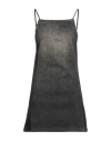 Diesel Woman Mini Dress Black Size L Cotton, Hemp In Black