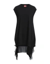 Diesel Woman Mini Dress Black Size L Cotton, Rayon In Black