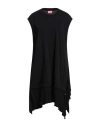 Diesel Asymmetric Cotton T-shirt Dress In Black
