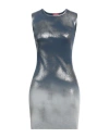 Diesel Woman Mini Dress Blue Size L Cotton In Blue
