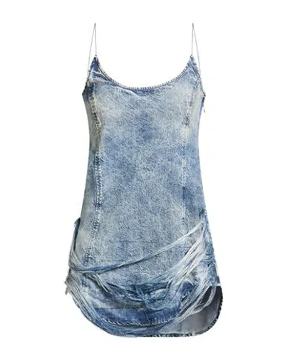 Diesel Woman Mini Dress Blue Size S Lyocell