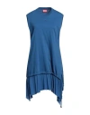 Diesel Woman Mini Dress Blue Size L Cotton