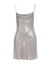 Diesel Woman Mini Dress Light Grey Size 4 Polyester, Steel In Gray