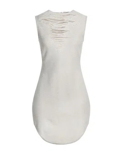 Diesel Woman Mini Dress Light Grey Size S Cotton, Polyester, Elastane In Gray