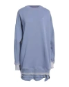 Diesel Woman Mini Dress Lilac Size M Cotton, Elastane In Purple
