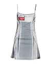 Diesel Woman Mini Dress Off White Size L Cotton In Off White