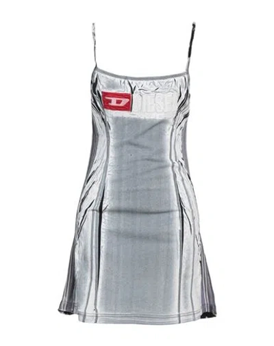 Diesel Woman Mini Dress Off White Size L Cotton