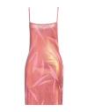 Diesel Woman Mini Dress Orange Size S Acetate, Nylon, Metallic Fiber In Pink