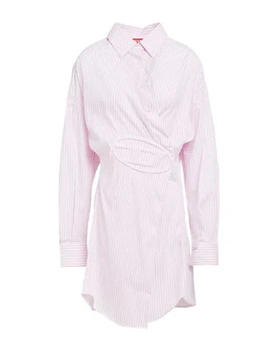 Diesel Woman Mini Dress Pink Size 2 Cotton, Polyamide, Elastane