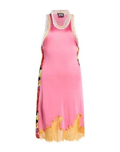 Diesel Woman Mini Dress Pink Size Xs Viscose, Elastane