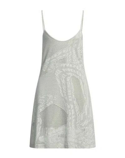 Diesel Woman Mini Dress Sage Green Size L Polyester, Elastane