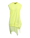 Diesel Woman Mini Dress Yellow Size S Cotton, Viscose
