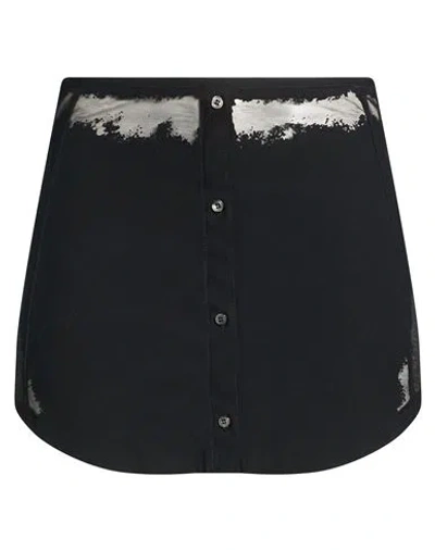 Diesel Woman Mini Skirt Black Size S Cotton, Polyester, Elastane