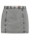 Diesel Denim-effect Mini Skirt In Stretch Jersey In Gray