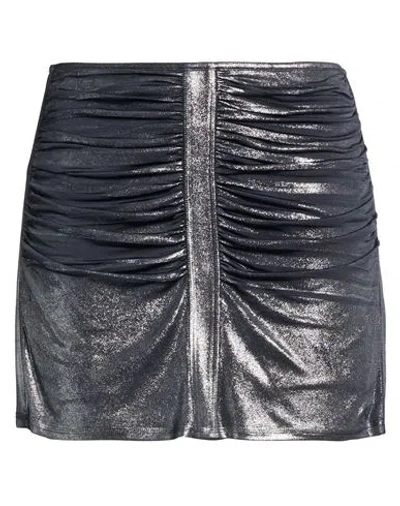 Diesel Woman Mini Skirt Gunmetal Size M Acetate, Elastane In Gray