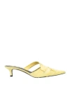 Diesel Woman Mules & Clogs Pastel Yellow Size 7.5 Textile Fibers In Yellow