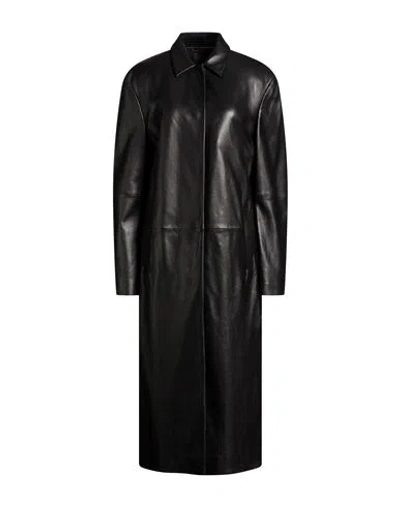 Diesel Woman Overcoat & Trench Coat Black Size 10 Sheepskin