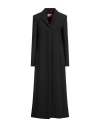 Diesel Woman Overcoat & Trench Coat Black Size 10 Polyester, Virgin Wool, Elastane In Black
