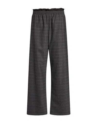 Diesel Woman Pants Charcoal Size 4 Polyester, Virgin Wool, Elastane In Grey