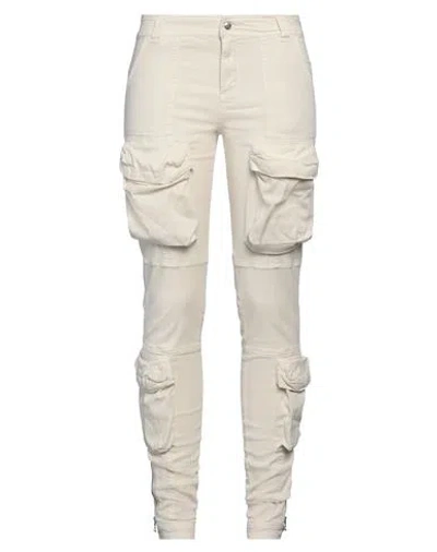 Diesel Woman Pants Cream Size 29 Lyocell, Cotton, Elastane In White