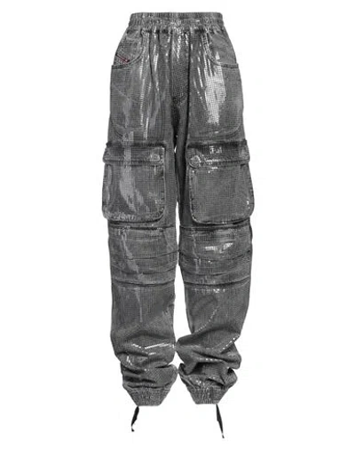 Diesel Woman Pants Grey Size 31 Cotton