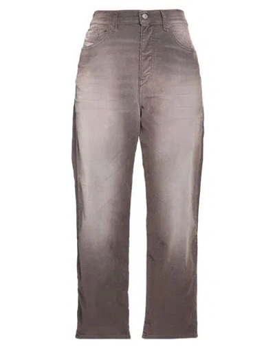 Diesel Woman Pants Lead Size 31w-32l Cotton, Polyester, Elastane