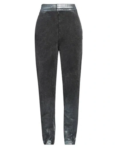 Diesel Woman Pants Lead Size L Cotton In Grey