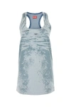 Diesel Mini Abito In Denim Stampato Donna In Multicolor