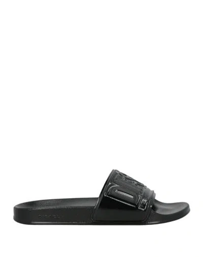 Diesel Woman Sandals Black Size 7.5 Rubber