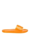 Diesel Woman Sandals Orange Size 7.5 Pvc - Polyvinyl Chloride In Orange