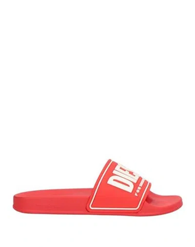 Diesel Woman Sandals Red Size 7.5 Rubber