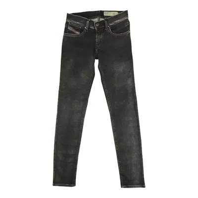 Pre-owned Diesel Woman Size 24 Jeans Black Getlegg Slim-skinny Low Waist