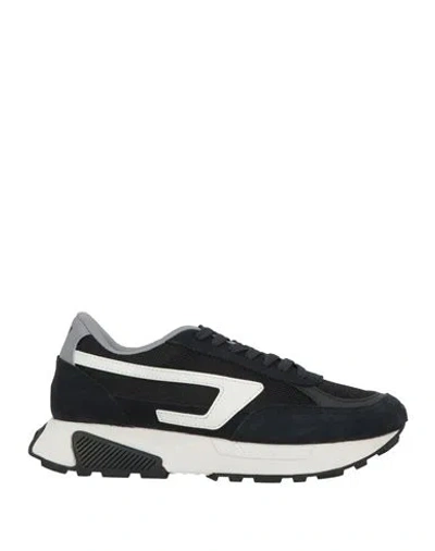 Diesel Woman Sneakers Black Size 7 Leather, Textile Fibers