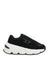 Diesel Woman Sneakers Black Size 7.5 Leather, Textile Fibers