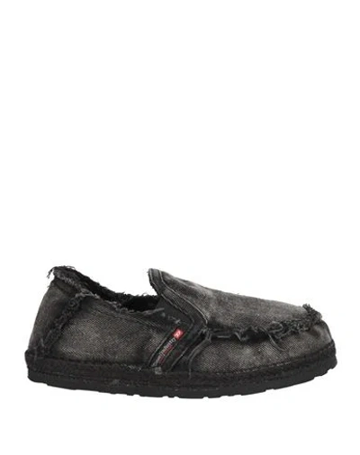 Diesel Woman Sneakers Black Size 7.5 Textile Fibers In Multi