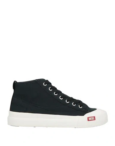 Diesel Woman Sneakers Black Size 8 Textile Fibers
