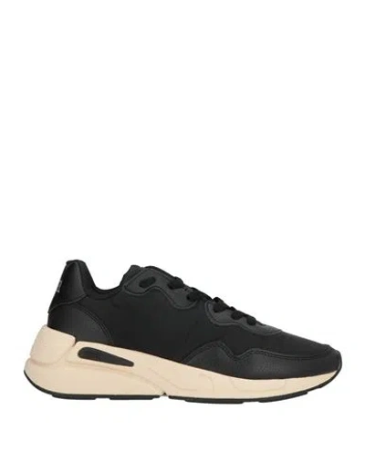 Diesel Woman Sneakers Black Size 8.5 Synthetic Material, Textile Fibers